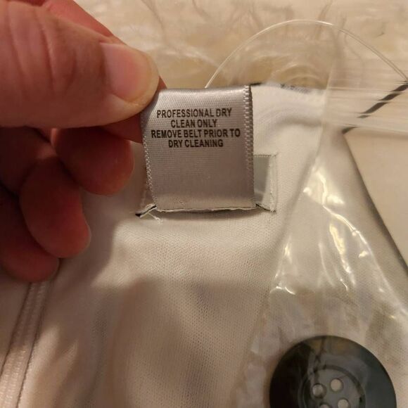 New Cache Y2K Abstract Belted Halter Mini Dress - Picture 9 of 11